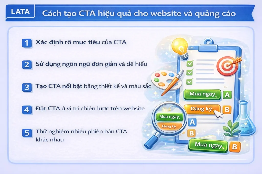 Cách tạo CTA hiệu quả cho website và quảng cáo