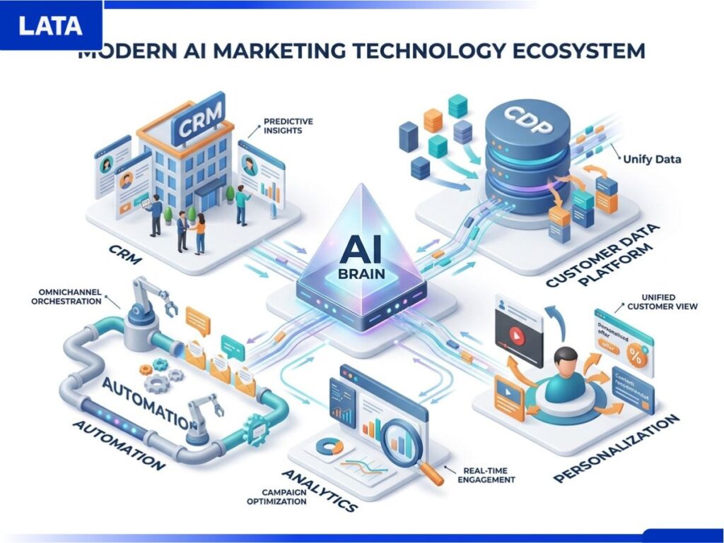 6 Ứng Dụng AI Cốt Lõi Trong Marketing Đa Kênh