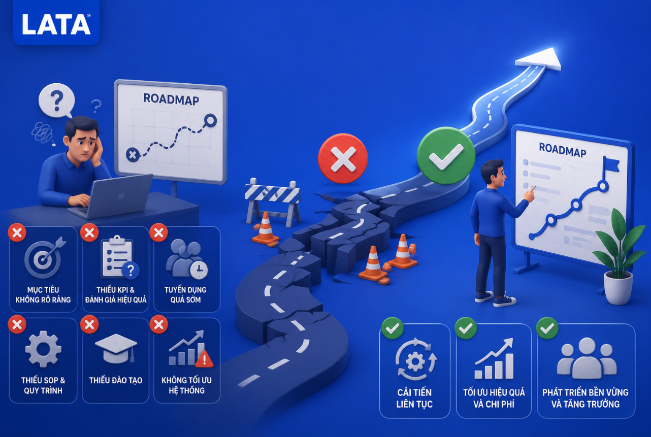 roadmap phát triển phòng Marketing không đạt hiệu quả
