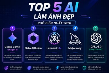 Top 5 AI làm ảnh đẹp phổ biến nhất 2026